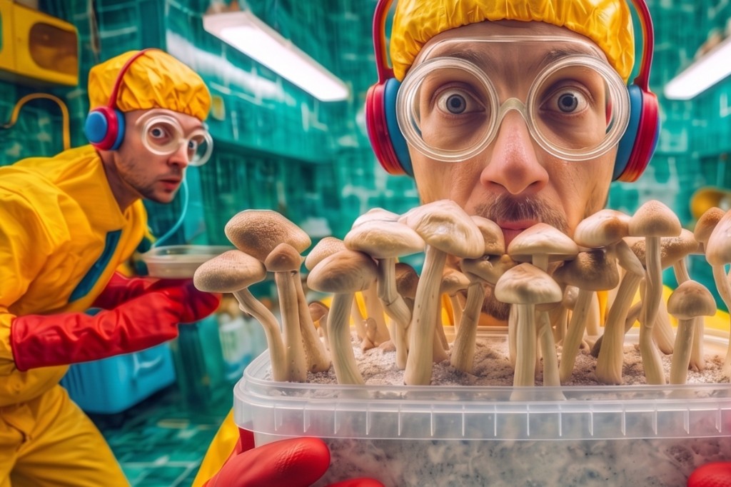 Champignons magiques dans la nature